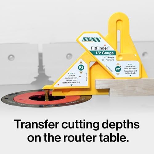 MICROJIG FitFinder 1/2 Gauge Wood Center Point Finder for Table Saw Blade, Joinery, Router, Bandsaw, Lathes and More, Woodworking Tools, FN12 - Image 5
