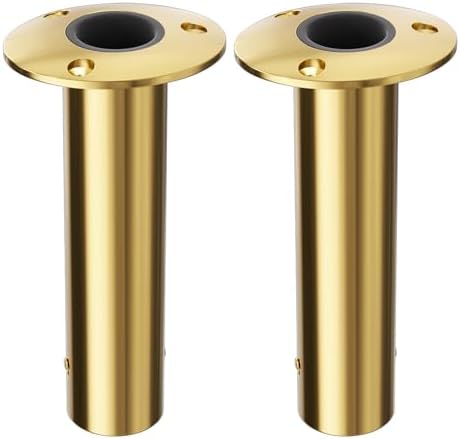 Fishing Rod Holder 2 Pack, 316 Stainless Steel 15/30/90 Degree Rod Holders for Fishing Boat, Flush Mount with Cap, Heavy Duty by Unknown