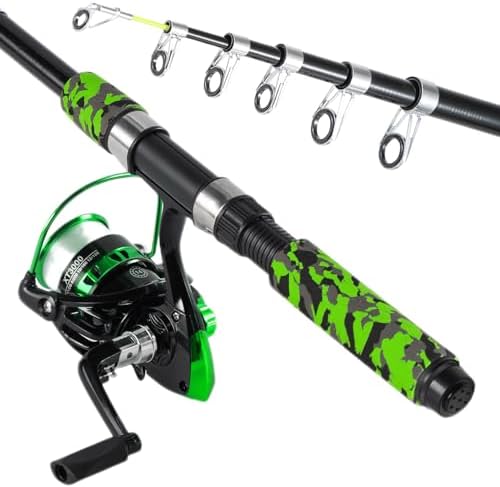 Tripquips Fishing Pole Combo, 6.9ft Telescopic Rods Set, Collapsible Fishing Rods 2PCS Spinning Reel Set with Carrier Bag Freshwater Fishing Rod and Reel Combos Kits - Image 3