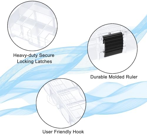 LARIPOP 4-Pack 3700 Fishing Tackle Boxes, Clear Plastic Storage Trays with Adjustable Dividers, Organizer for Lures, Hooks, Sinkers, Jigs & Fishing Accessories - Image 5