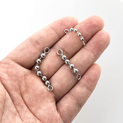 Dr.Fish 20 Pack Fishing Bead Chain Swivels Stainless Steel High Speed Trolling Swivels Fishing Tackle Rig Fishing Gear Freshwater Saltwater Salmon Walleye - Image 5