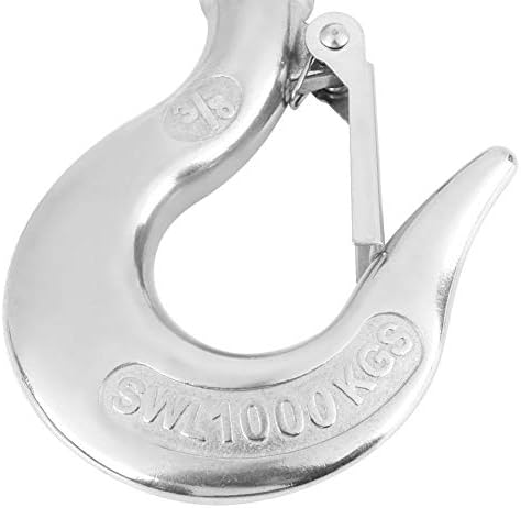 Safety Hook, 304 Stainless Steel Swivel Lifting Hook Steel Eye Hook with Rigging Accessory (1000kg) - Image 6