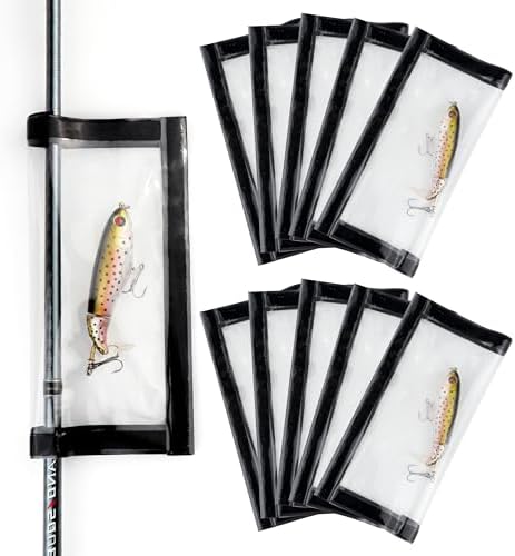 Fishing Lure Wraps 5/10 Pack – Clear PVC Hook Covers & Lure Covers for Fishing Rods – Durable Protects Hooks & Gear for Fresh & Saltwater Fishing Gear by PROBITE