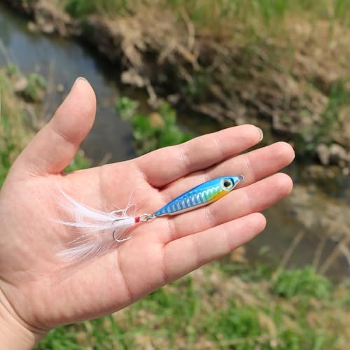 EXAURAFELIS Jigging Bait Fishing Lures Fishing Gear Jig Fishinglure Spoon Lures Sinking Metal Spoons swimbaits for Bass Trout Tuna Kingfish Snapper Cobia Tackle Box Freshwater Saltwater - Image 4