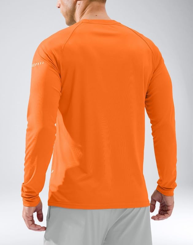 Men's Sun Protection Swim Long Sleeve UPF 50+ Rash Guard Lightweight Shirts - Image 2