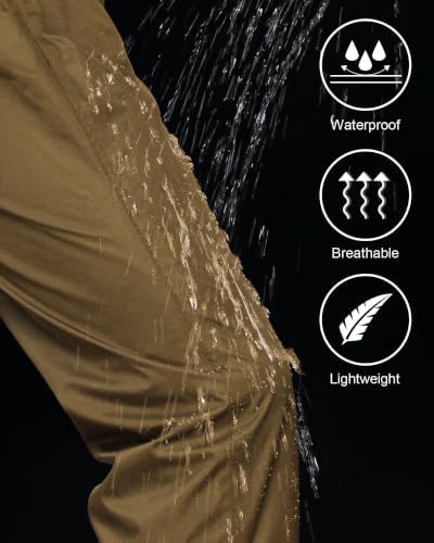 iCreek Men's Rain Pants Waterproof Breathable Lightweight Rain Over Pants - Image 4