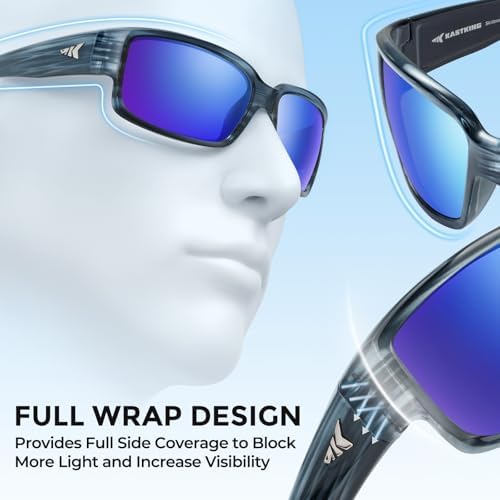 KastKing Skidaway Polarized Sport Sunglasses for Men and Women, Wrap Design - Image 2