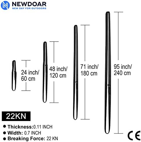 NewDoar 16mm Climbing Sling UIAA CE Certified,23KN EN566 Certified,Climbing Utility Cord Rock Climbing,Creating Anchors System,Rappelling Gear,Perfect for Tree Work - Image 2