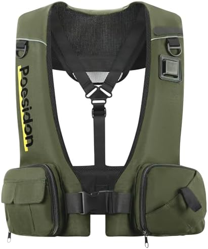 Adjustable Lightweight Breathable Water Safety Life Jacket | Classic Unisex Design | Multi-Functional Dual Storage Pockets | Suitable for Various Water Activities by poesidon