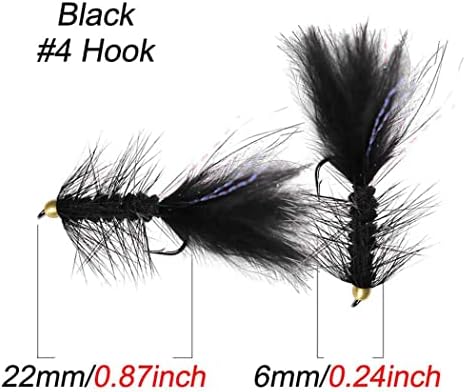 10Pcs Wooly Bugger Fly Fishing Flies for Trout, Bass and Salmon-Streamer Assortment Wet Flies - Image 2