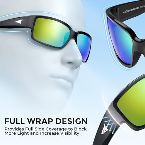 KastKing Skidaway Polarized Sport Sunglasses for Men and Women, Wrap Design - Image 2