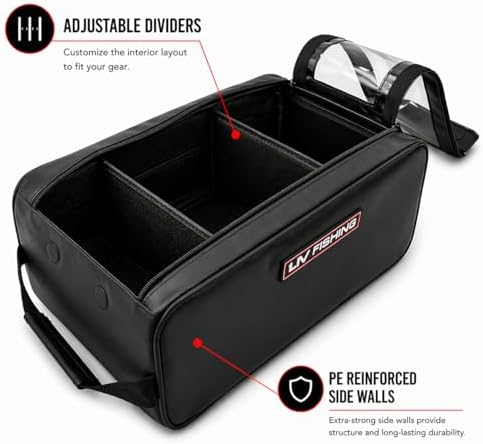 LIV FISHING EZ PRO Tackle Bag - Pull Handle, Clear Window, Fits 25+ Baits - Image 3
