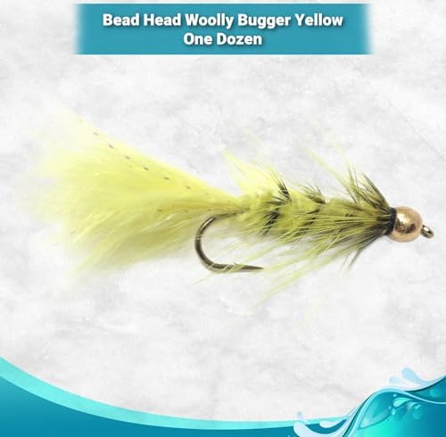 Feeder Creek Woolly Bugger Fly Fishing Flies 12pc Fly Fishing Assortment | Handmade Wet Flies for Fly Fishing in Various Patterns/Colors | Streamer Flies - Image 2