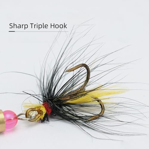 KINGFOREST 10-12-20pcs Fishing Lures Spinnerbait for Bass Trout Salmon Walleye Hard Metal Spinner Baits Kit with Tackle Box - Image 6