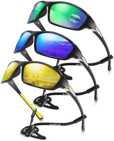 Polarized Sports Wrap Around Sunglasses Men Fishing Running Golf by Foliful