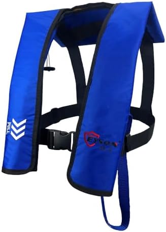 Manual Inflatable Life Jacket|Life Vest for Adults|PFD Low Profile|Supports up to 330 lbs(YSH700) by morinokawau