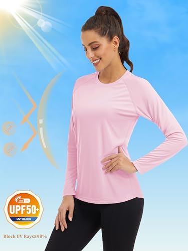 MAGCOMSEN Women's Long Sleeve Shirts UPF 50+ Sun Protection Shirts for Hiking Fishing Workout Rash Guard - Image 3