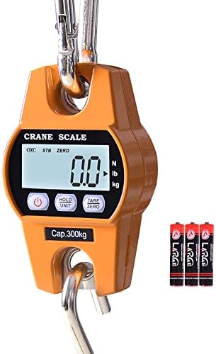 Fuzion Hanging Scale 660LB/300KG, Crane Scale with Snap-Fit Lifting Ring by Fuzion%C2%AE