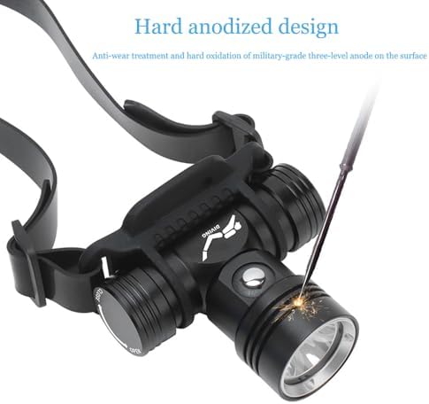 WINDFIRE B14 Scuba Diving Headlamp, Super Bright Underwater Head Flashlight - Image 6