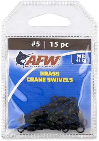 AFW Brass Crane Fishing Swivels Heavy Duty Barrel Tackle by AFWFishingBrands