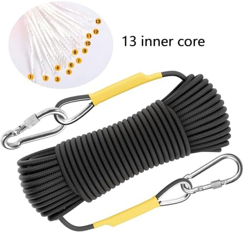 X XBEN Outdoor Climbing Rope 10M(32ft) 20M(64ft) 30M(96ft) 50M(160ft) 70M(230ft) 152M(500FT) 352M(1000FT) Static Rock Climbing Rope for Escape Rope Ice Climbing Equipment Fire Rescue Parachute - Image 2