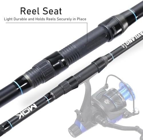 Sougayilang Spinning Fishing Rod, 3-Piece, Carbon Catfish Rod with EVA Comfortable Handle for Catfish and Carp Fishing, Medium/Heavy Power, 9'0"/10'0"/11'0" - Image 3