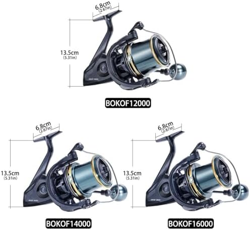 Heavy Duty Spinning Reel Metal Body with CNC Machined Spool 55LB Max Drag 8/10+1 BB Ultra Smooth 4.1/4.6/4.8:1 High Speed Gear Ratio Saltwater Freshwater Fishing Reel for 8000 to 16000 Series - Image 4