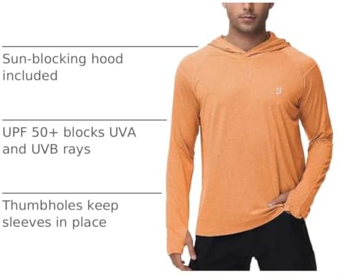 Roadbox Men's UPF 50+ Fishing Shirts, Long Sleeve UV Sun Protection Hoodie - Image 4