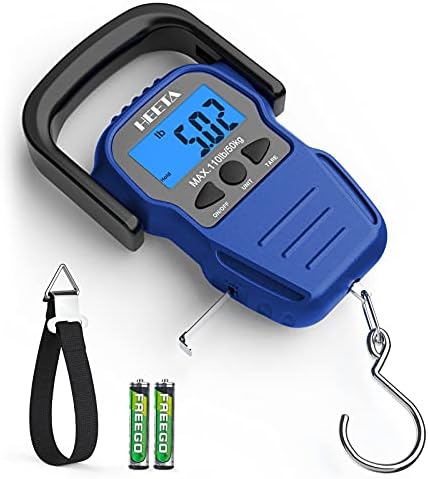 HEETA Fish Scale Digital Fishing Luggage Weight Scale with Measuring Tape by HEETA