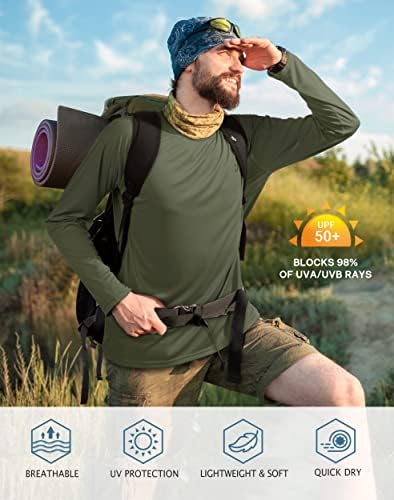 Roadbox Men's UPF 50+ UV Sun Protection Shirts, Long Sleeve Swim Rash Guard - Image 3