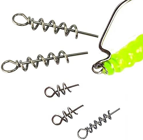 Soft Lure Bait Spring Twist Lock,100pcs Fishing Crank Hook Centering Pin Soft Lure Bait Worm Crank Swimbait Keeper Needle Springs Screw Lock Fixed Latch - Image 6