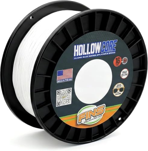 FINS Hollow Core Braided Fishing Line, 16 Strand Spliceable, USA Made Braid by FINSBraids