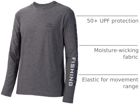 BASSDASH Fishing T Shirts for Men UV Sun Protection UPF 50+ Long Sleeve Tee T-Shirt - Image 3