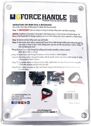 T-H Marine G-Force Handle - Heavy-Duty Trolling Motor Replacement with Cushioned Grip, Reliable Lift and Release System, Durable Nylon Jacketed Cable for Serious Anglers - Black - Image 6