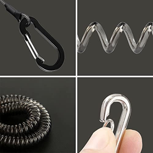 Retractable Coiled Lanyards with Carabiner Clips - Image 6