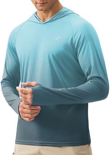 Pudolla Men's Sun Protection Hoodie Shirts UPF 50+ Fishing Hiking Shirt by PudollaSports