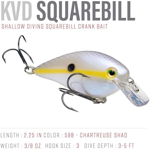 Strike King KVD 1.5 Hard Knock Fishing Lure, 3/8 oz, 3D Lifelike Eyes - Image 2