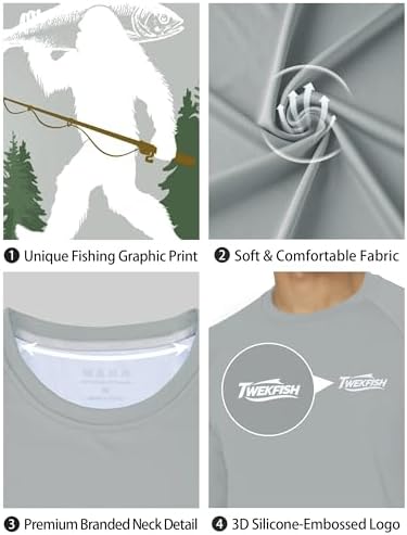 Men's UPF 50+ Sun Fishing Shirt, Long Sleeve UV Protection Tee, Quick Dry Rash Guard for Outdoor Swim Hiking - Image 5