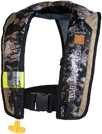 BLUESTORM Stratus 35 Inflatable Life Jacket PFD for Adults | US Coast Guard (USCG) Approved Automatic Self Inflating Life Vest Preserver with Manual Ripcord by Bluestorm