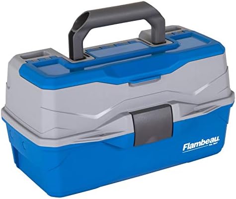 Flambeau Outdoors 6382 2-Tray Tackle Box, 15 Compartments, Blue and Gray by FlambeauOutdoors