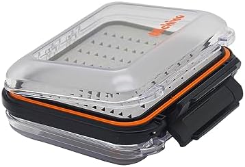 Alichino small fly box for fly files ice jig box fly box for fly fishing (grey foam insert) - Image 2