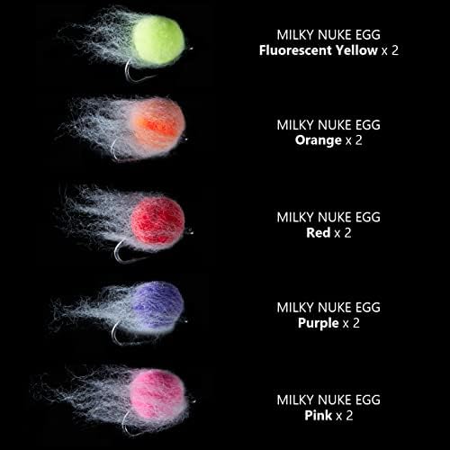 BASSDASH Fly Fishing Wet Flies Streamers Nuke Eggs for Trout Steelhead Salmon Fishing, Fly Lure Kit with Box - Image 2