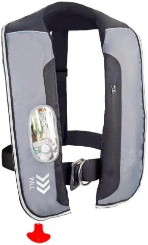 Automatic Inflatable Life Jacket,Preserver PFD for Adults,Life Vest for Adult,Supports Weight up to 330 pounds by NAUTISHIELD