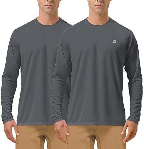 Roadbox Men's UPF 50+ UV Sun Protection Shirts, Long Sleeve Swim Rash Guard by Roadbox