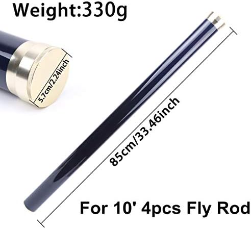 Maxcatch Carbon Fiber Fly Fishing Rod Travel Tube(Case) with Aluminum Cap – fits Any 9ft/10ft 4pcs Fly Rod - Image 5