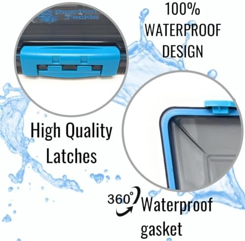 Reaction Tackle Premium Tackle Trays, Water Resistant Fishing Tackle Box Organizers with Triple Clip Closure, Removable Dividers and Clear View Design - 3600 (2-Pack) - Image 2