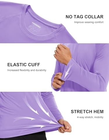 MAGCOMSEN Men's Long Sleeve Shirts UPF 50+ UV Sun Protection Athletic Shirts for Hiking Running Workout Rash Guard - Image 5