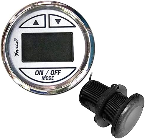 Faria Chesapeake White SS 2" Depth Sounder w/Thru-Hull Transducer by Unknown