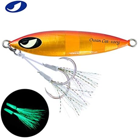 OCEAN CAT Lead Metal Flat Slow Fall Pitch Fishing Jigs Lures Sinking Vertical Jigging Bait with Butterfly Hook for Saltwater Fishing - Image 2