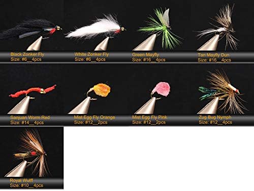 Wifreo Fly Fishing Flies Assortment with Waterproof Fly Box, 28/40/64/92/120pcs Dry/Wet/Nymph/Streamer Flies, Trout/Bass/Panfish/Salmon Fishing Flies - Image 3